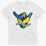 Rwanda Flag Shaka Hand Symbol T-Shirt