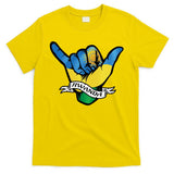 Rwanda Flag Shaka Hand Symbol T-Shirt