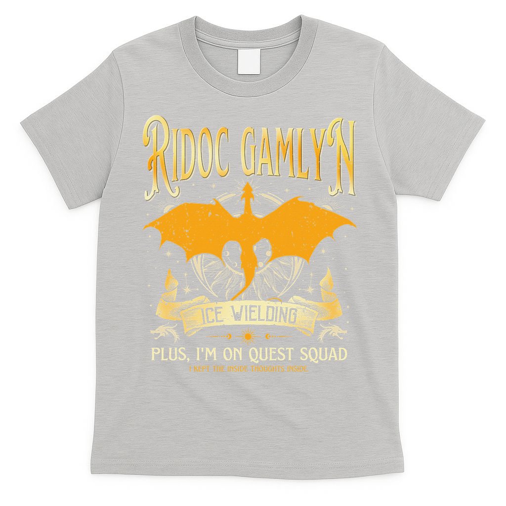 Ridoc Gamlyn Book Lover Dragon Merch Quest Squad T-Shirt