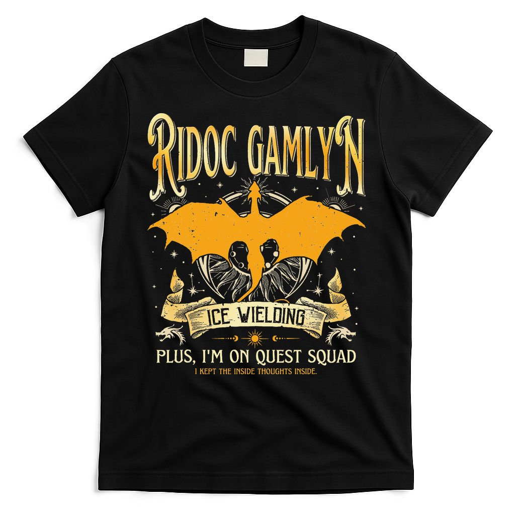 Ridoc Gamlyn Book Lover Dragon Merch Quest Squad T-Shirt