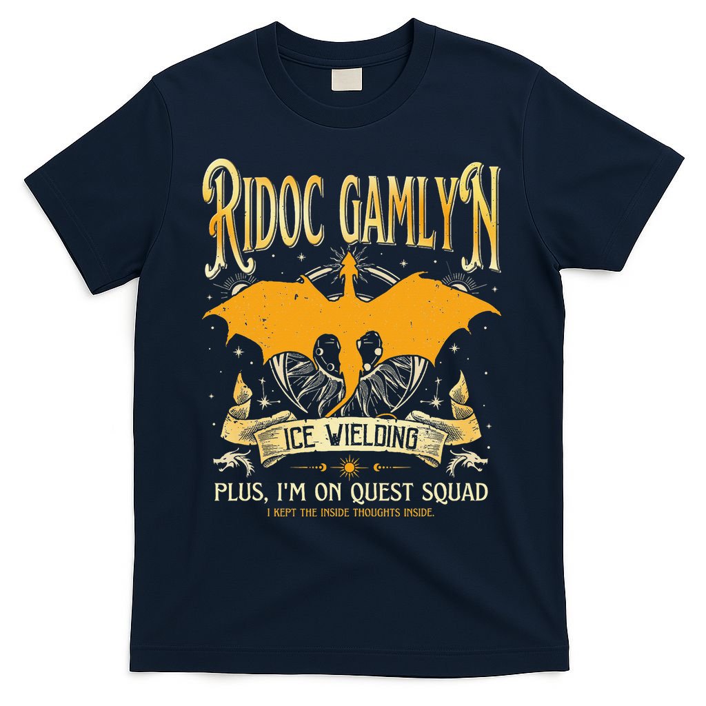 Ridoc Gamlyn Book Lover Dragon Merch Quest Squad T-Shirt