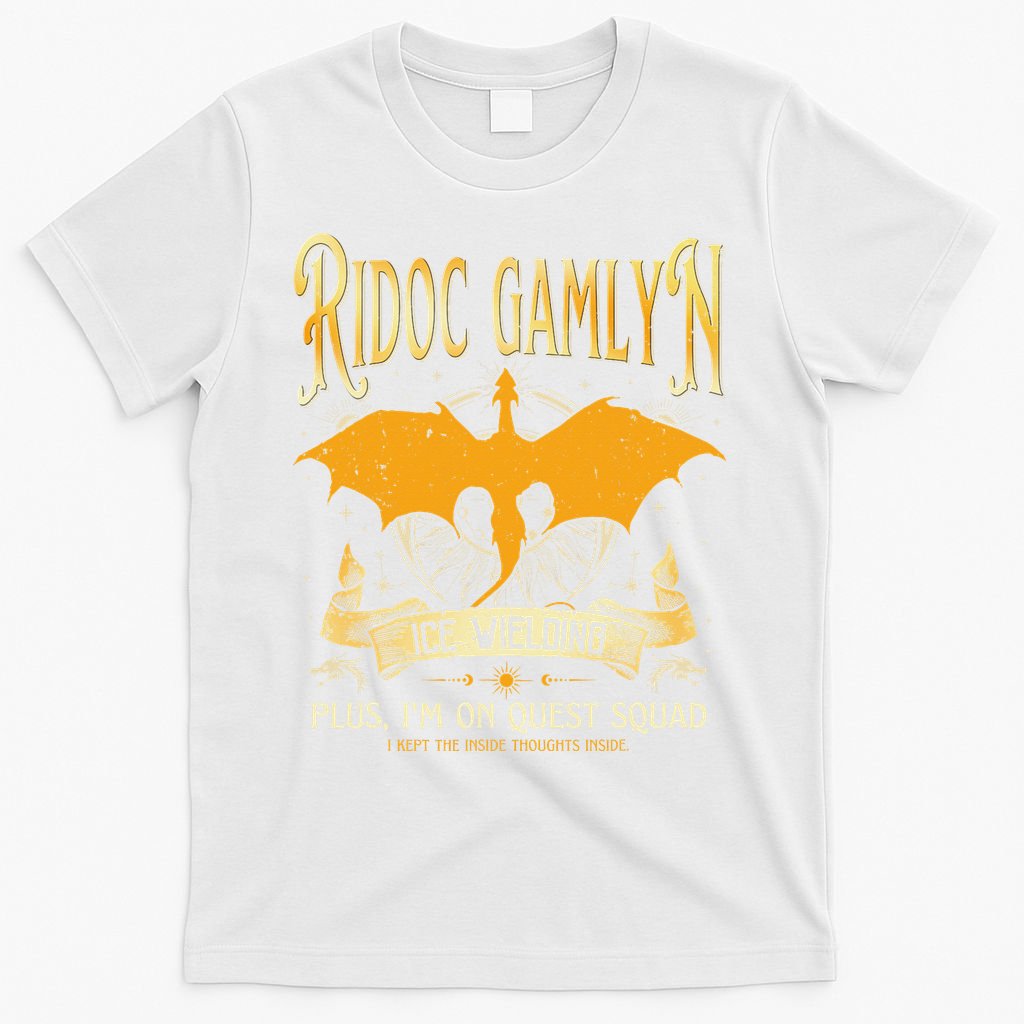 Ridoc Gamlyn Book Lover Dragon Merch Quest Squad T-Shirt