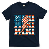 Retro Groovy Mini American 4th Of July Patriotic Mom Womens Gift T-Shirt