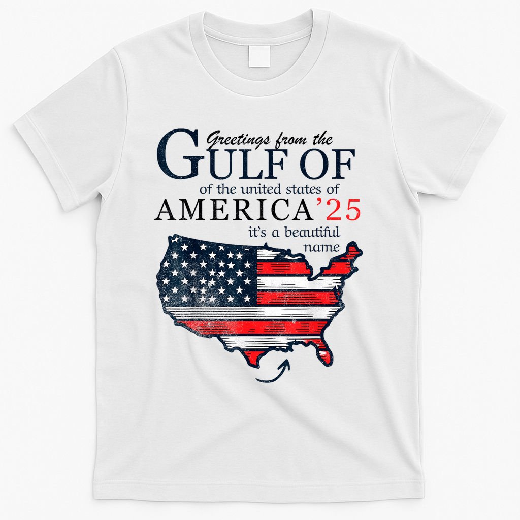 Retro Gulf Of Usa America Funny Gulf Of Mexico July 4th T-Shirt