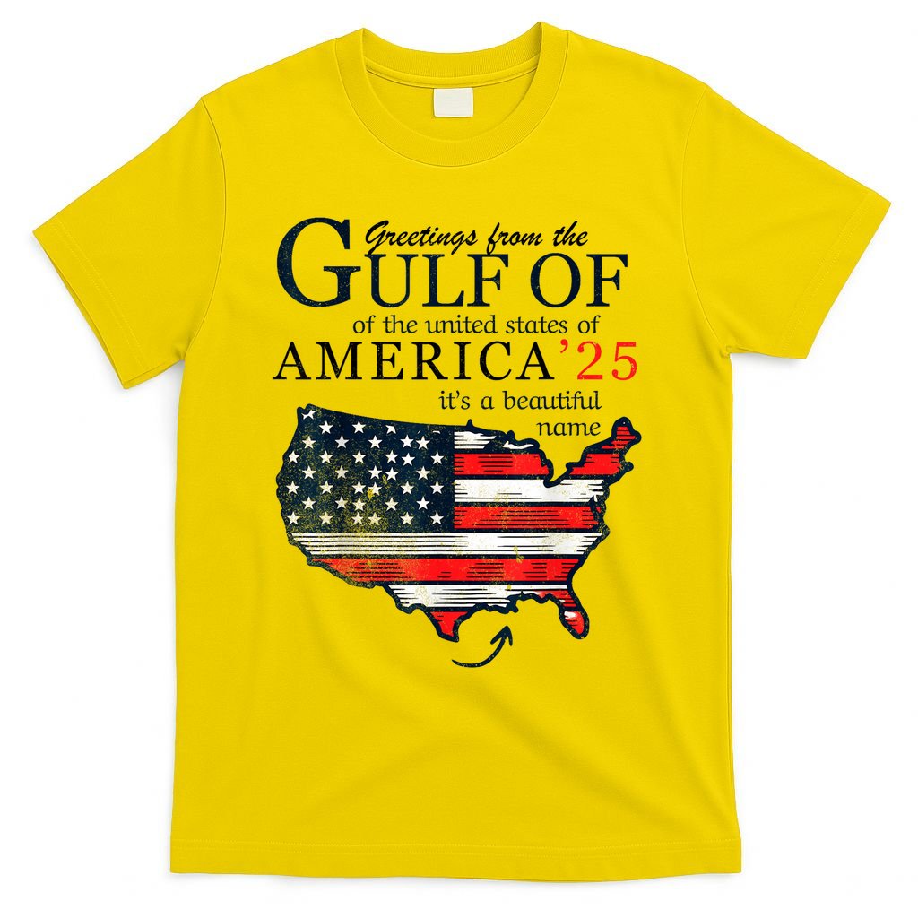 Retro Gulf Of Usa America Funny Gulf Of Mexico July 4th T-Shirt