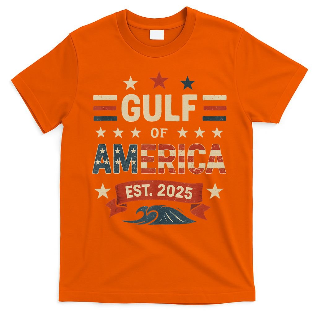 Retro Gulf Of Usa America Since 2025 American Flag Usa Gulf T-Shirt
