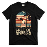 Retro Gulf Of Usa America Est 2025 American Flag Gulf Mexico President Trump T-Shirt