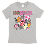 Retro Groovy School Counselor Appreciation Back To School T-Shirt