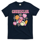 Retro Groovy School Counselor Appreciation Back To School T-Shirt