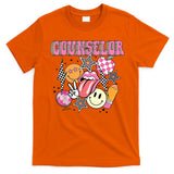 Retro Groovy School Counselor Appreciation Back To School T-Shirt