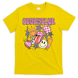 Retro Groovy School Counselor Appreciation Back To School T-Shirt