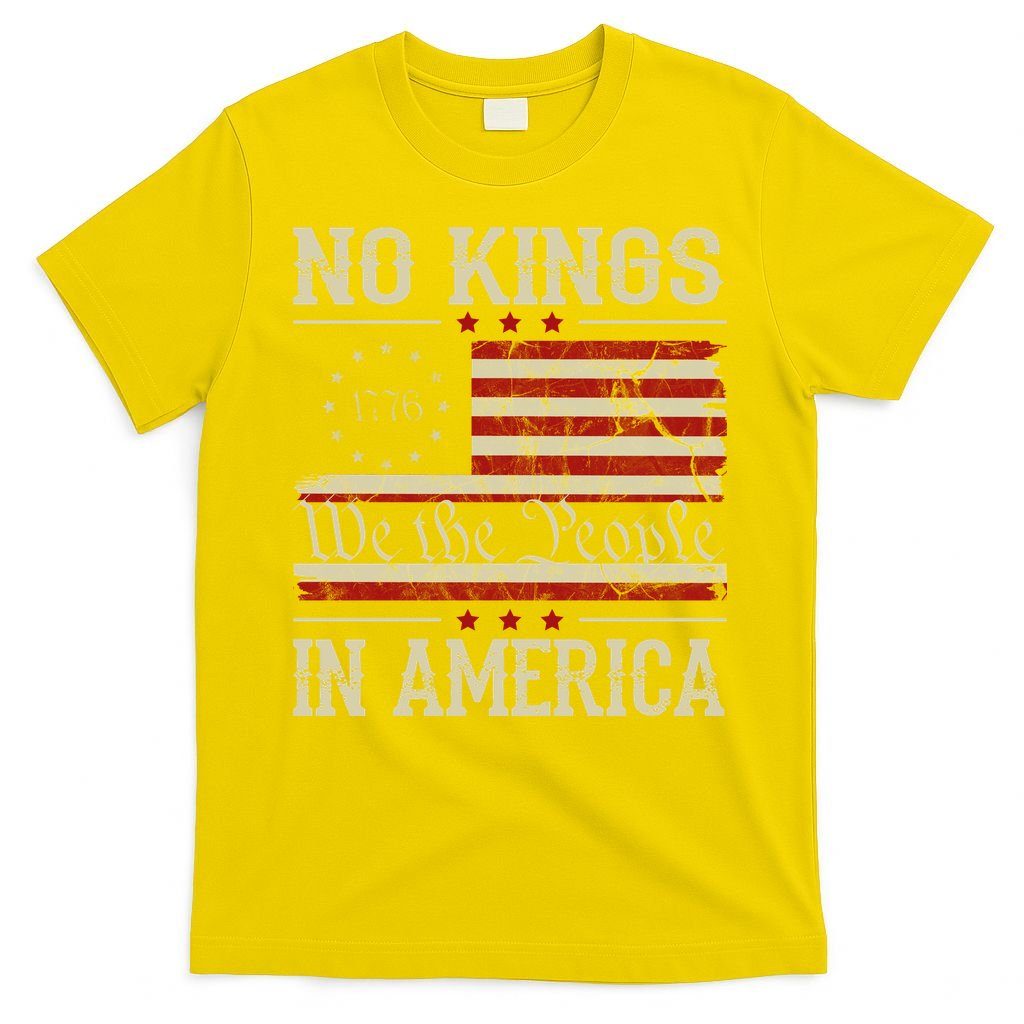 Retro June 14th No Kings In America 1776 USA Flag T-Shirt