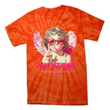 Retro Just Waiting For Valentine Blowing Bubble Baby Cupid Tie-Dye T-Shirt