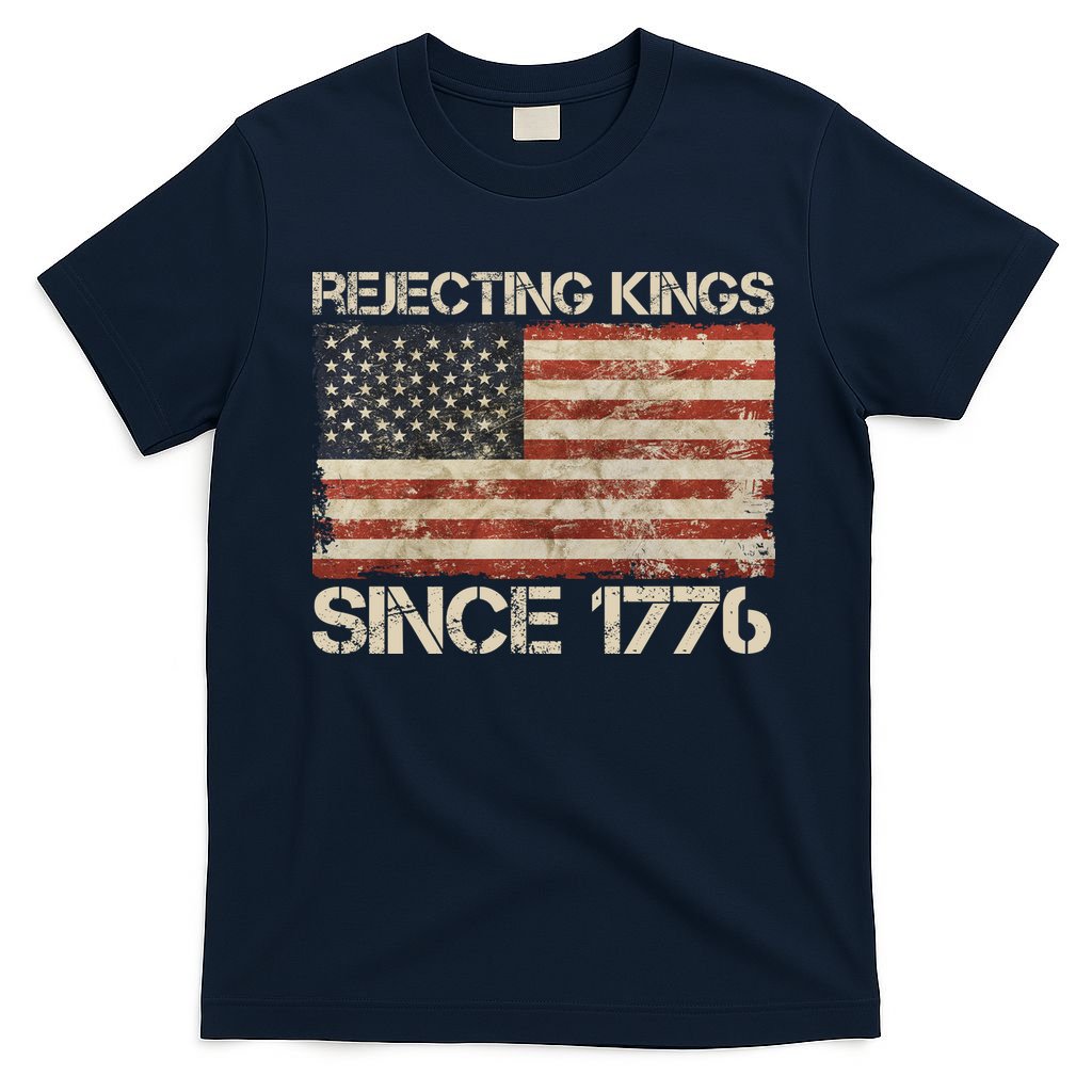 Rejecting Kings Since 1776 American Vintage Flag T-Shirt