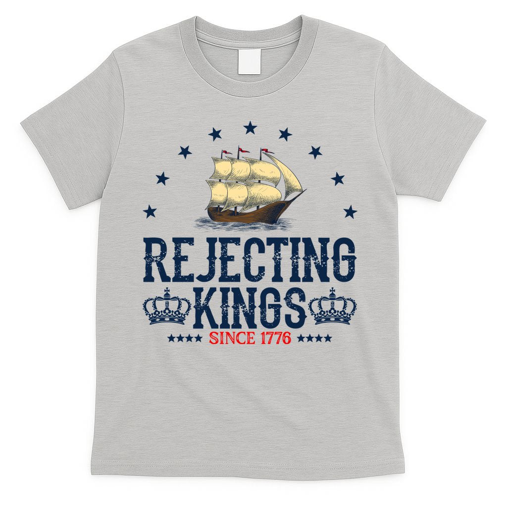 Rejecting Kings Since 1776 Vintage Patriotic No Kings T-Shirt