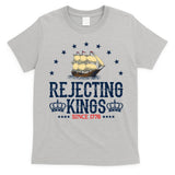 Rejecting Kings Since 1776 Vintage Patriotic No Kings T-Shirt