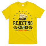 Rejecting Kings Since 1776 Vintage Patriotic No Kings T-Shirt