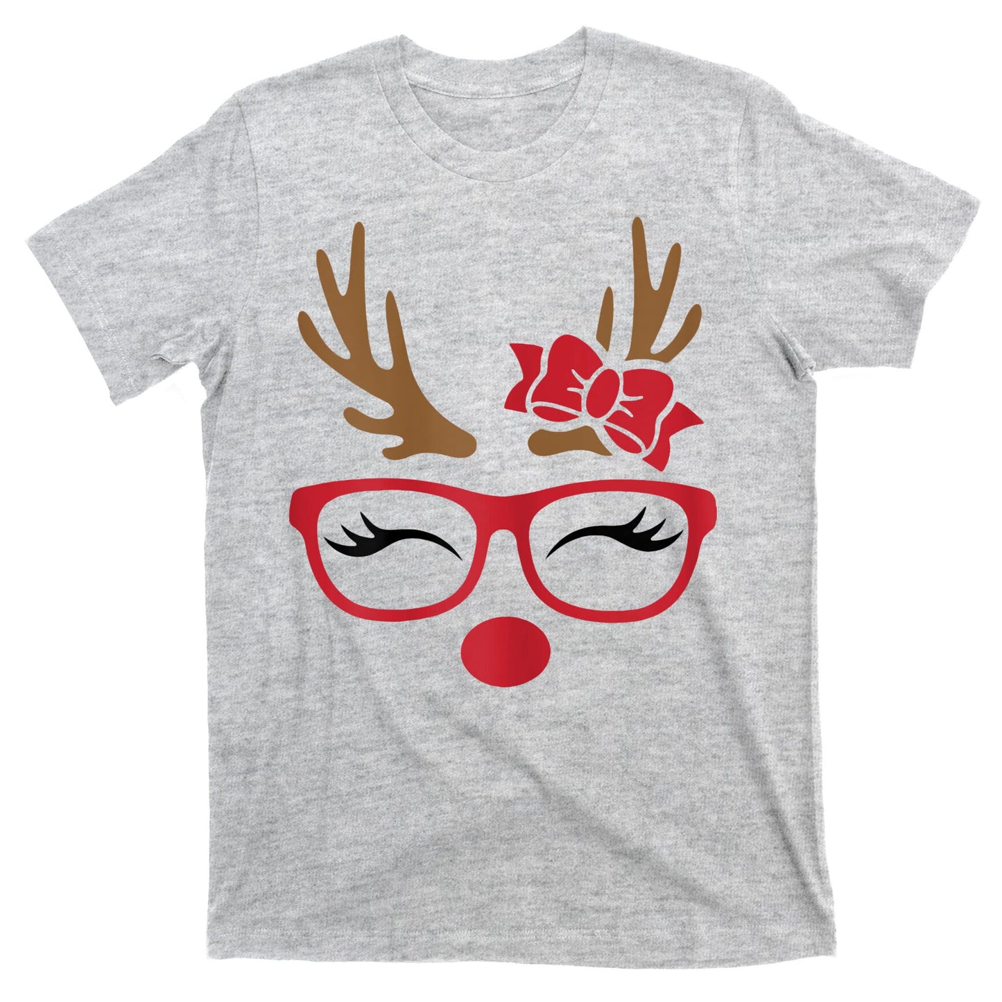 Reindeer Lady Messy Bun T-Shirt