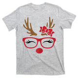 Reindeer Lady Messy Bun T-Shirt