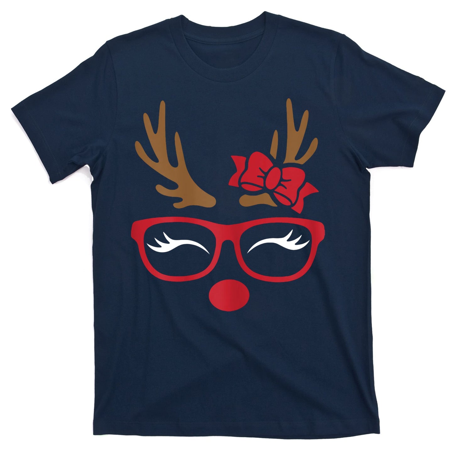 Reindeer Lady Messy Bun T-Shirt