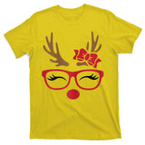 Reindeer Lady Messy Bun T-Shirt