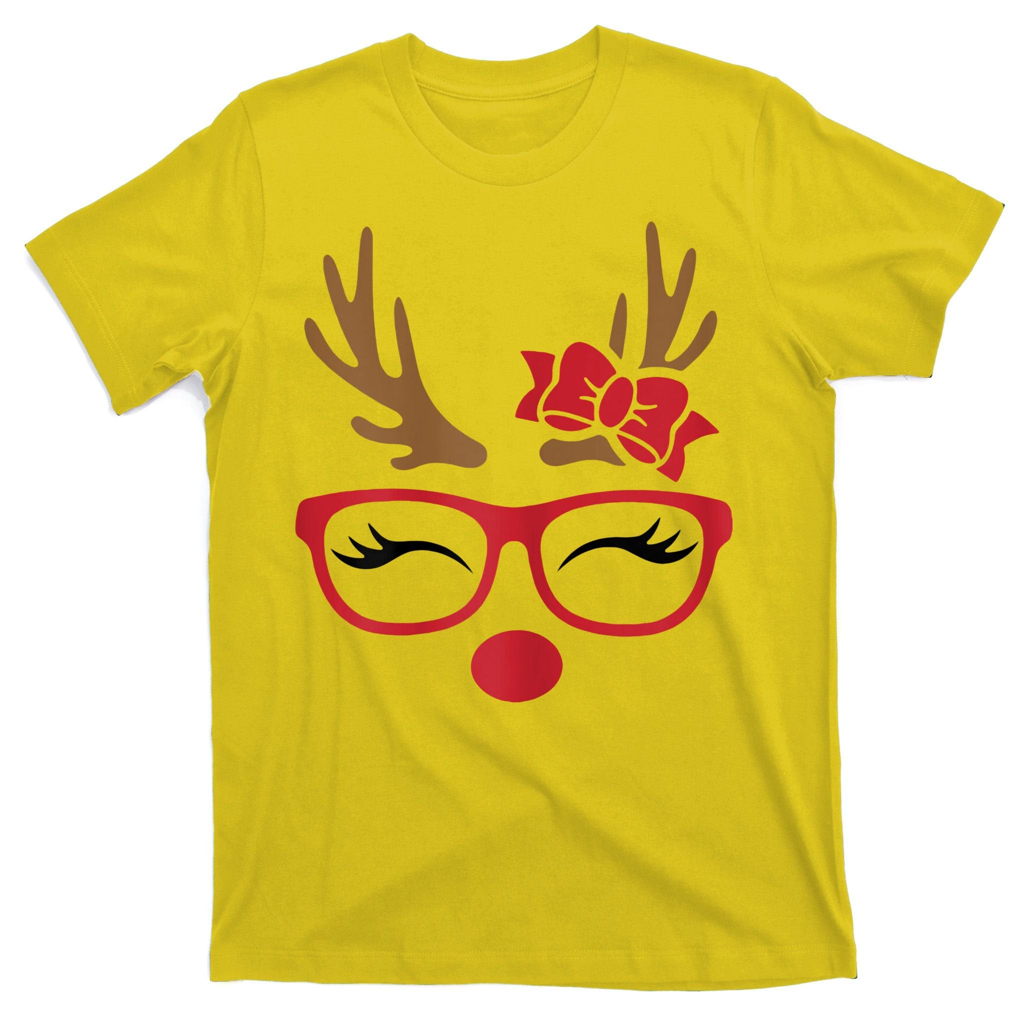 Reindeer Lady Messy Bun T-Shirt