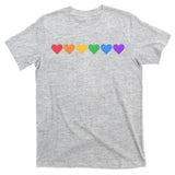 Rainbow LGBT Pride Hearts T-Shirt