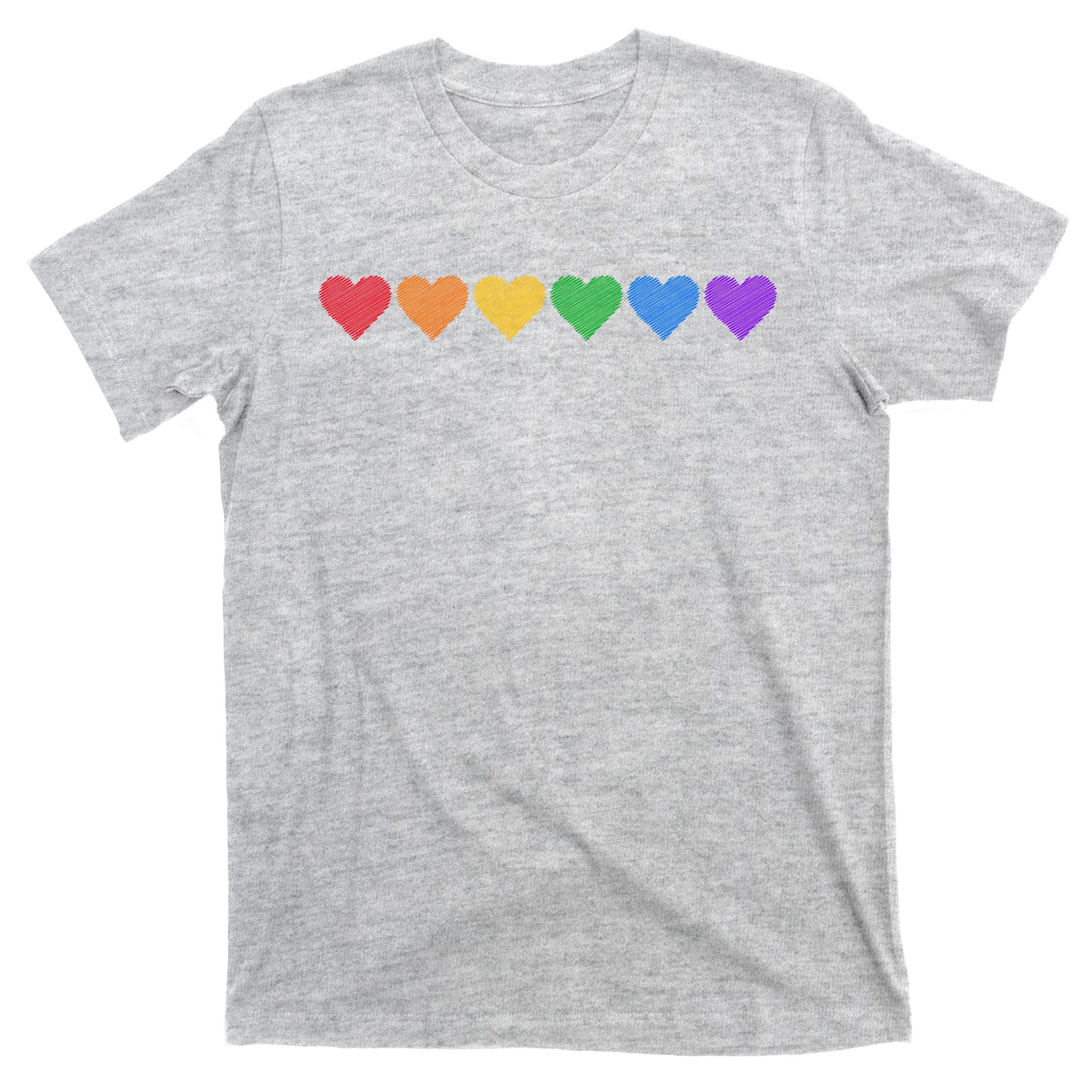 Rainbow LGBT Pride Hearts T-Shirt