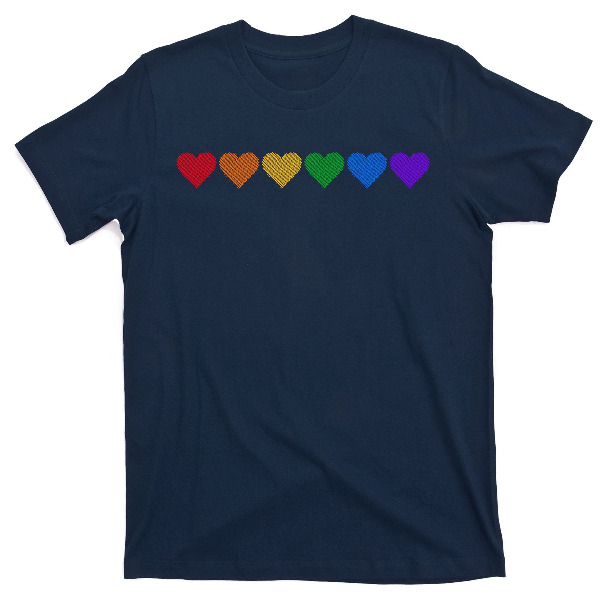 Rainbow LGBT Pride Hearts T-Shirt