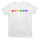 Rainbow LGBT Pride Hearts T-Shirt