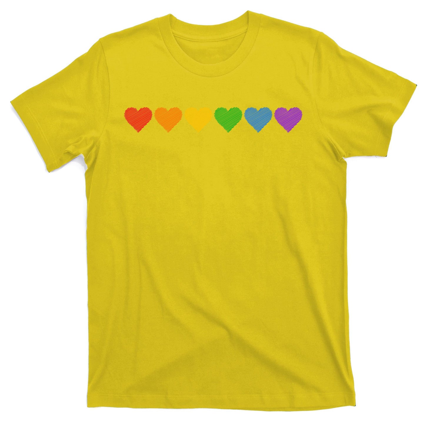Rainbow LGBT Pride Hearts T-Shirt