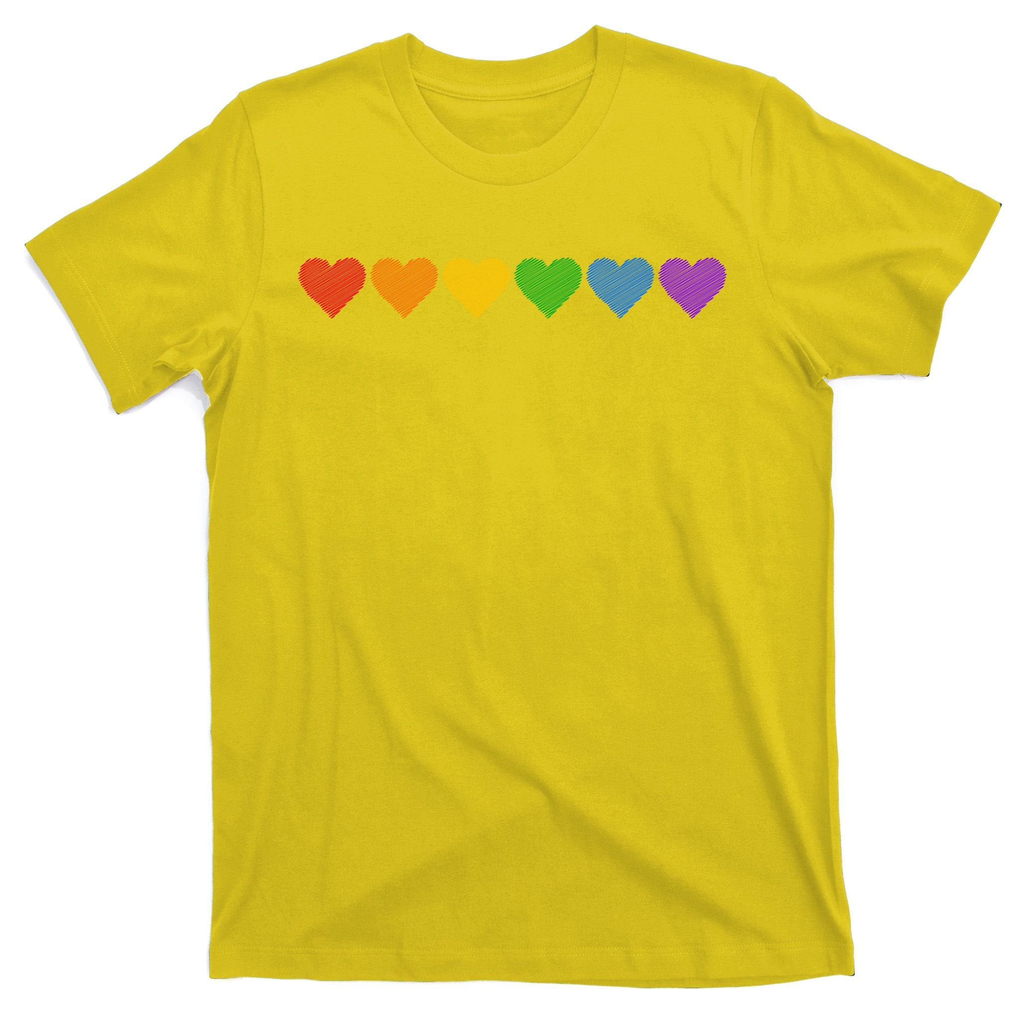 Rainbow LGBT Pride Hearts T-Shirt