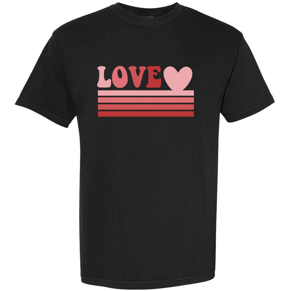 Rainbow Love Valentine Graphic Garment-Dyed Heavyweight T-Shirt