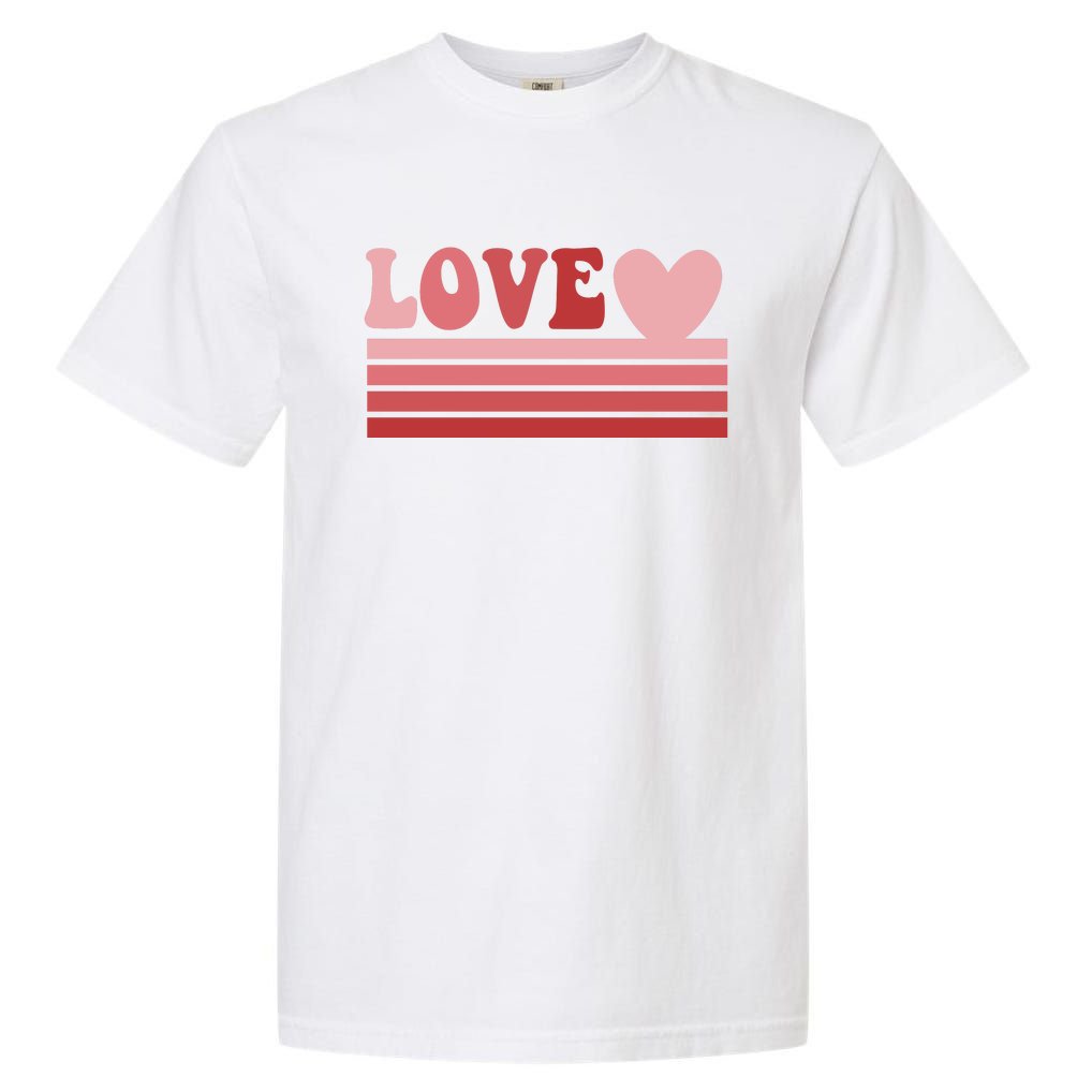 Rainbow Love Valentine Graphic Garment-Dyed Heavyweight T-Shirt