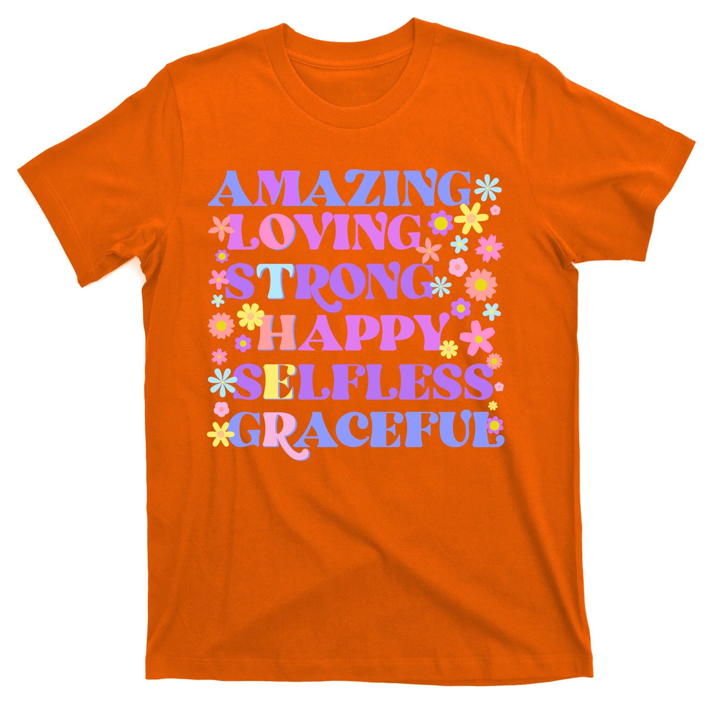 Retro Mother Day Amazing Loving Strong Happy Selfless Graceful T-Shirt