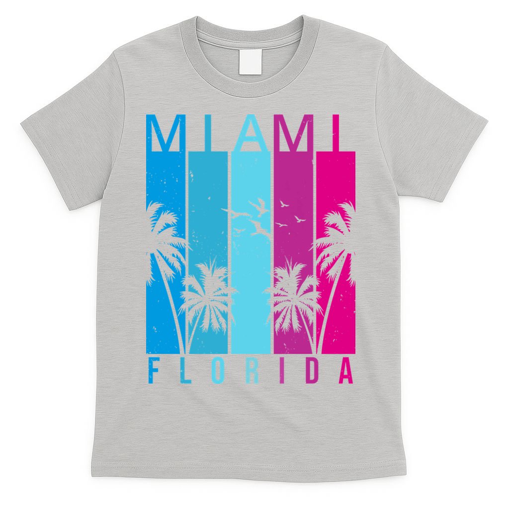 Retro Miami Florida Summer Neon Colors T-Shirt