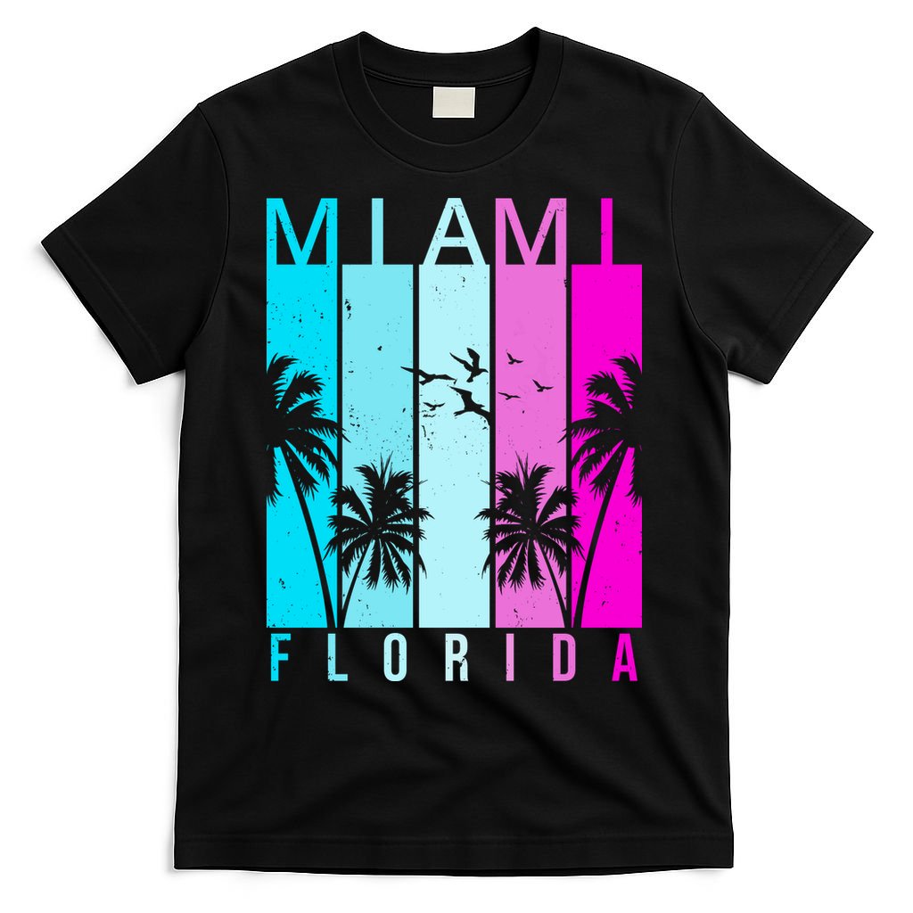 Retro Miami Florida Summer Neon Colors T-Shirt