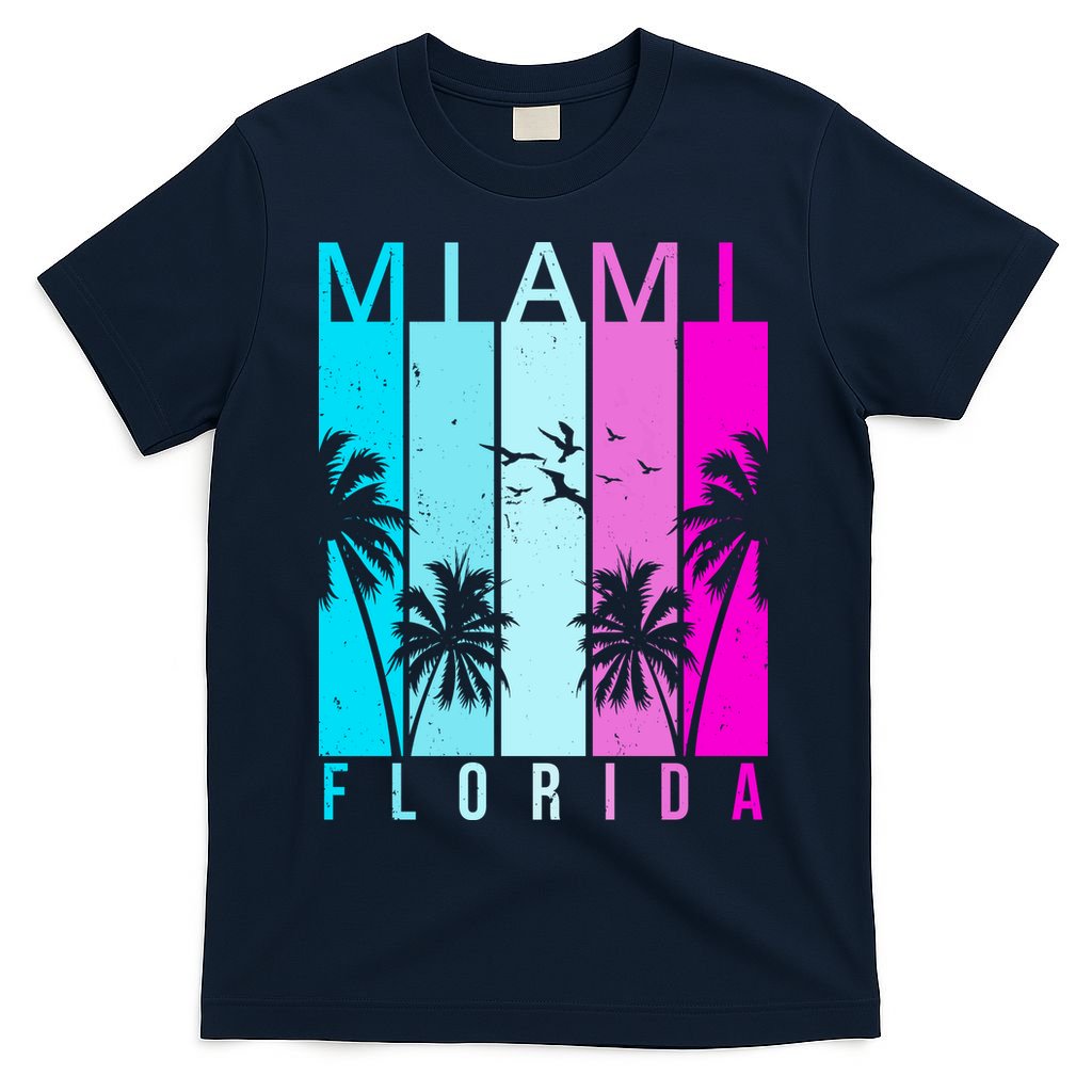 Retro Miami Florida Summer Neon Colors T-Shirt
