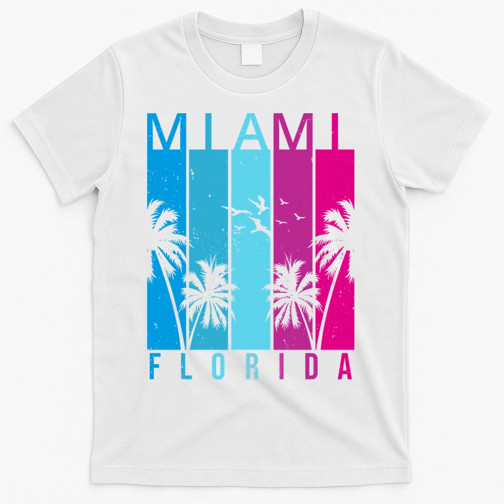 Retro Miami Florida Summer Neon Colors T-Shirt