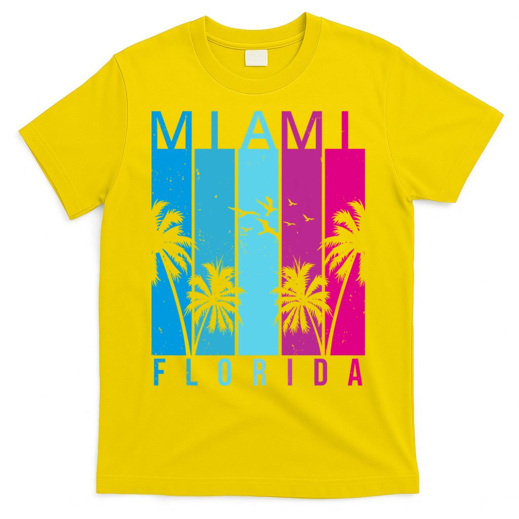 Retro Miami Florida Summer Neon Colors T-Shirt