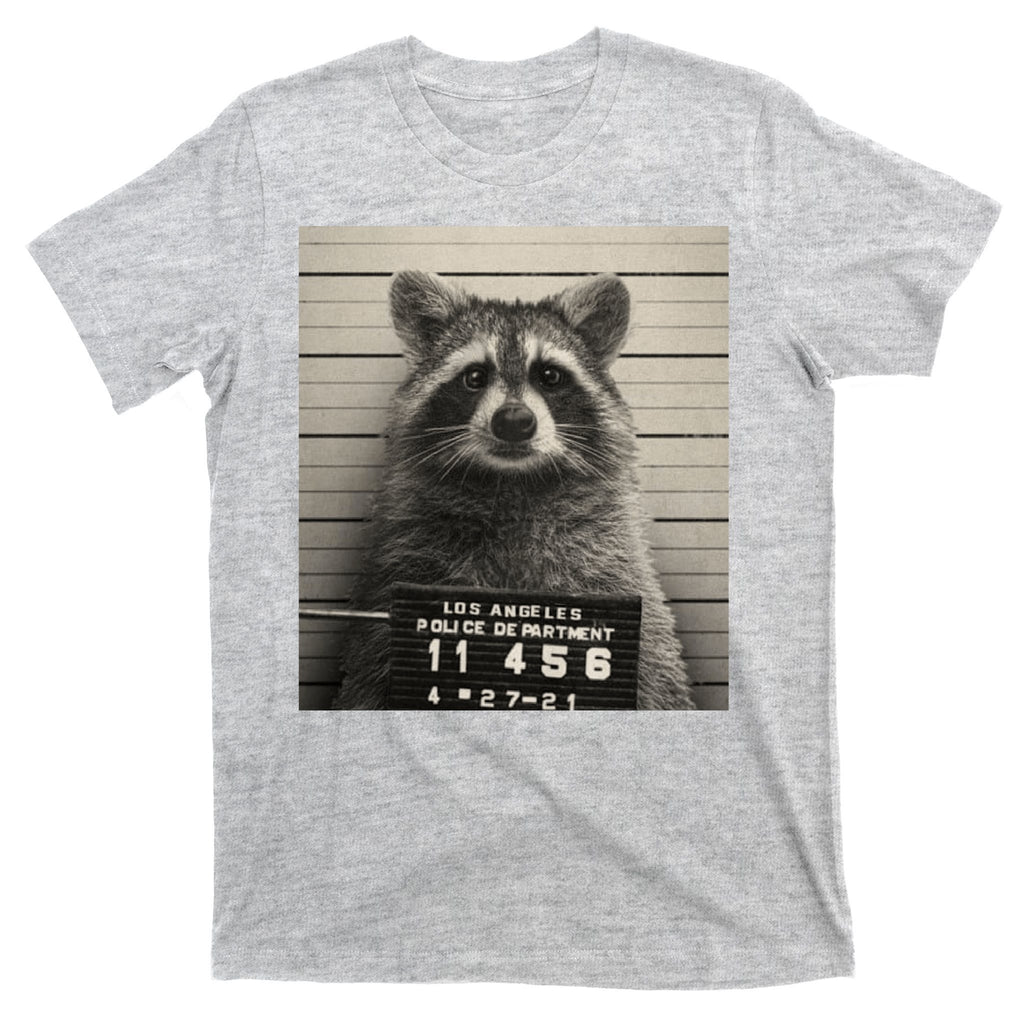 Raccoon Mugshot Funny Parody T-Shirt