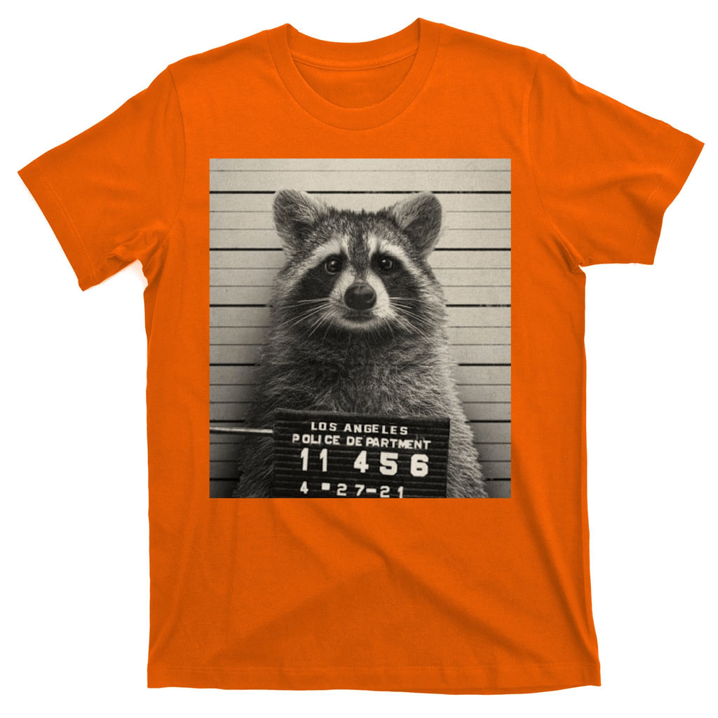 Raccoon Mugshot Funny Parody T-Shirt