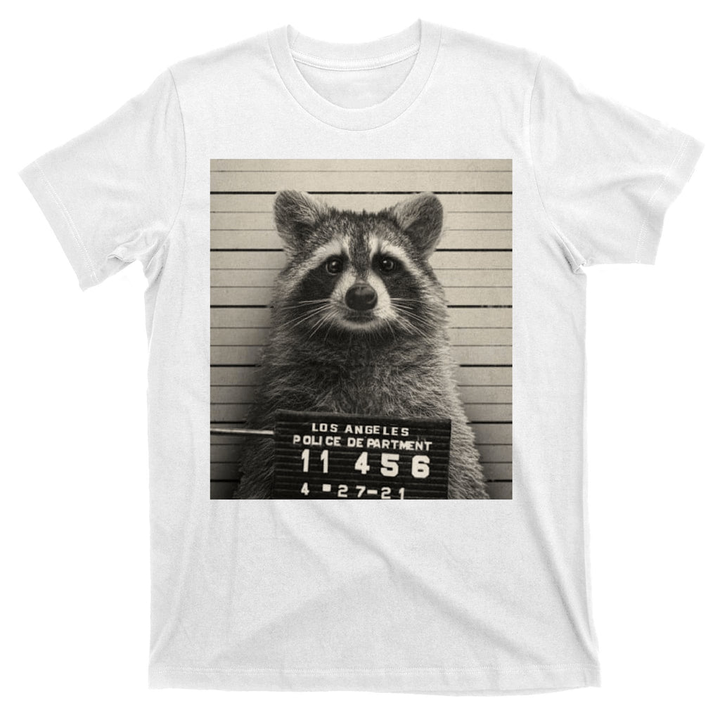 Raccoon Mugshot Funny Parody T-Shirt