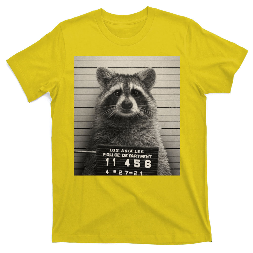Raccoon Mugshot Funny Parody T-Shirt