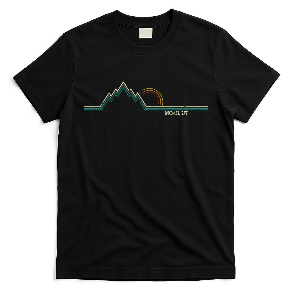 Retro Mountains Moab Utah Summer Hiking T-Shirt