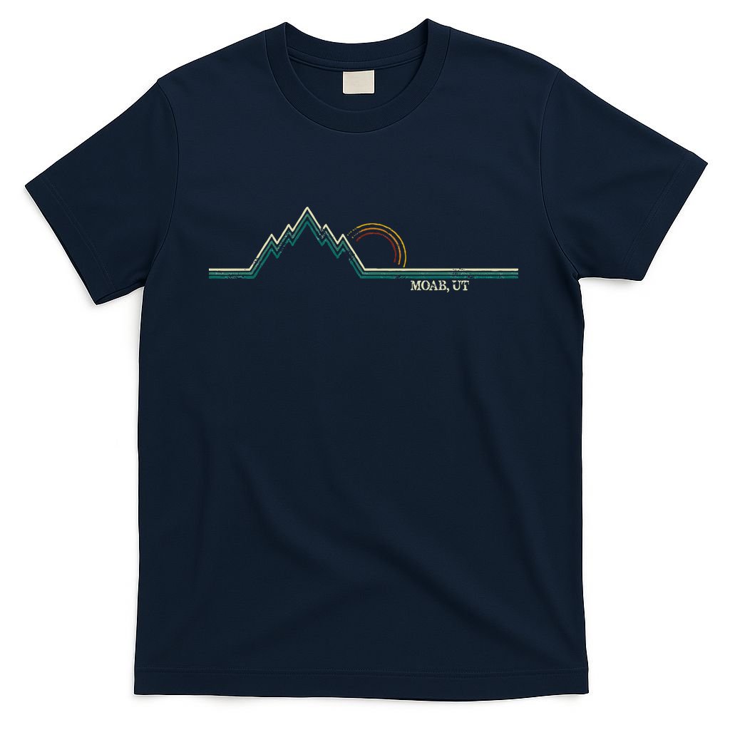 Retro Mountains Moab Utah Summer Hiking T-Shirt