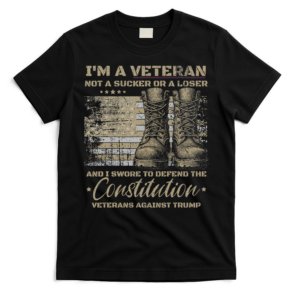 Retro Military Veterans Against Trump Bernie Protest Vintage T-Shirt