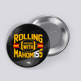 Rolling With Mahomes KC Football Button