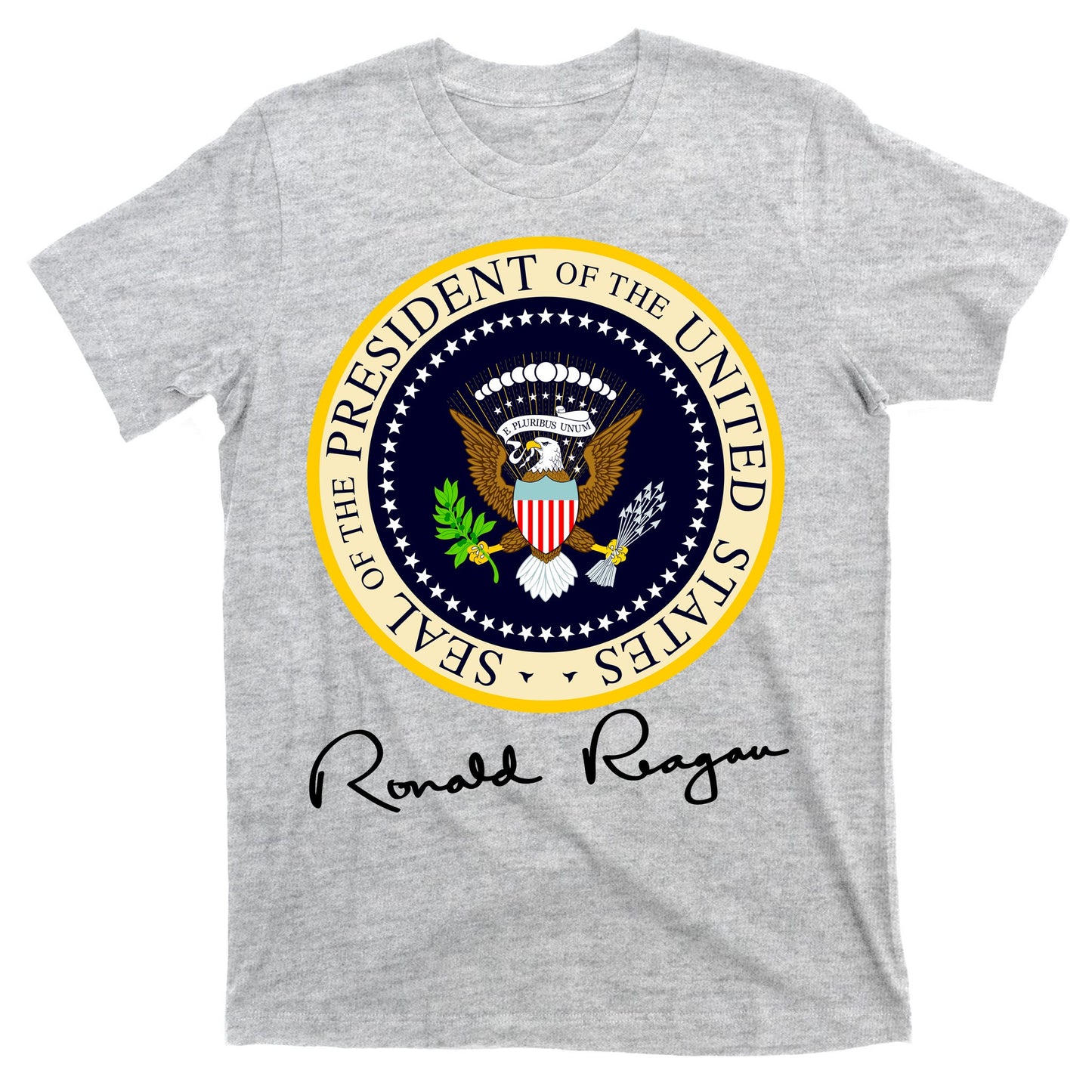 Ronald Reagan Presidential Seal Signature T-Shirt