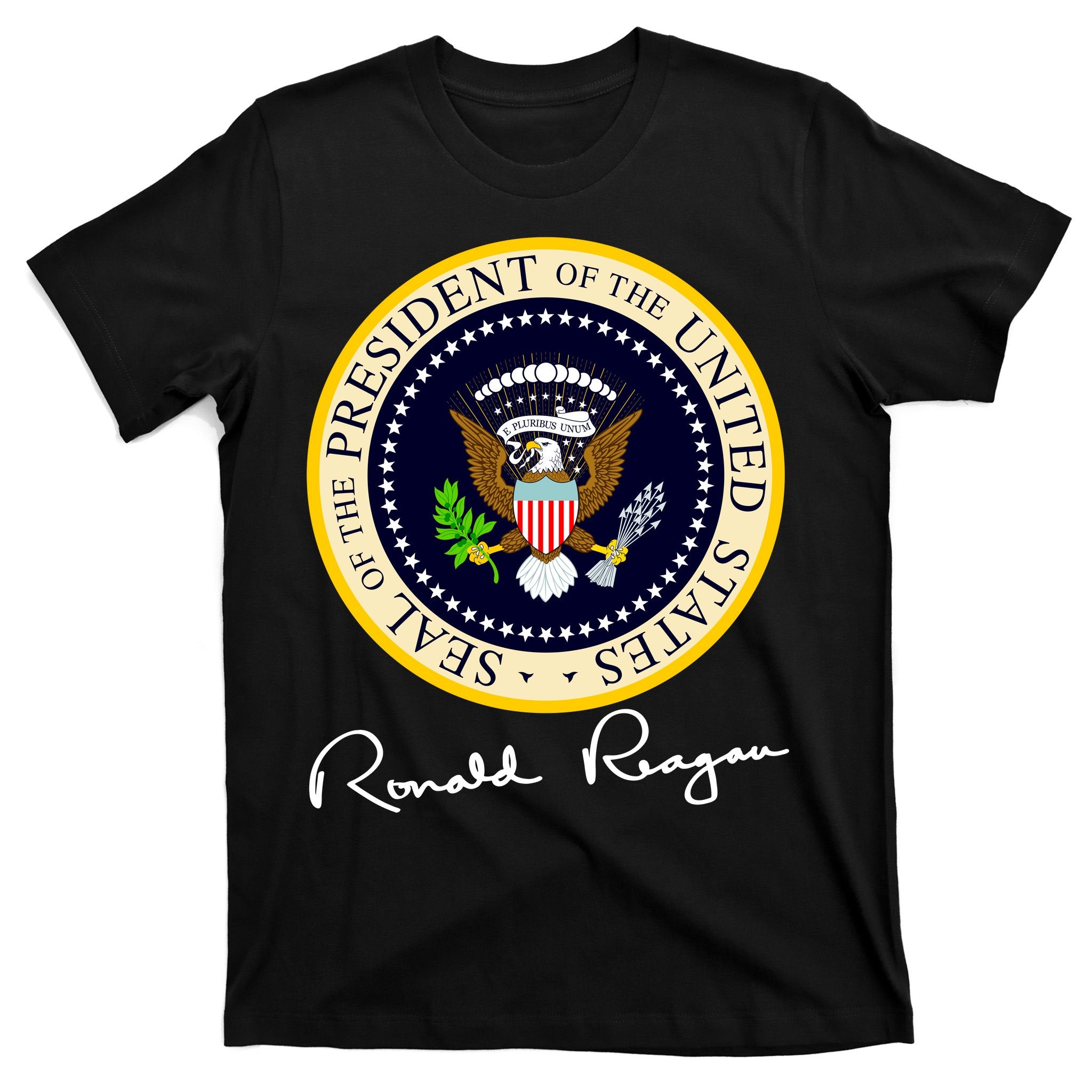 Ronald Reagan Presidential Seal Signature T-Shirt